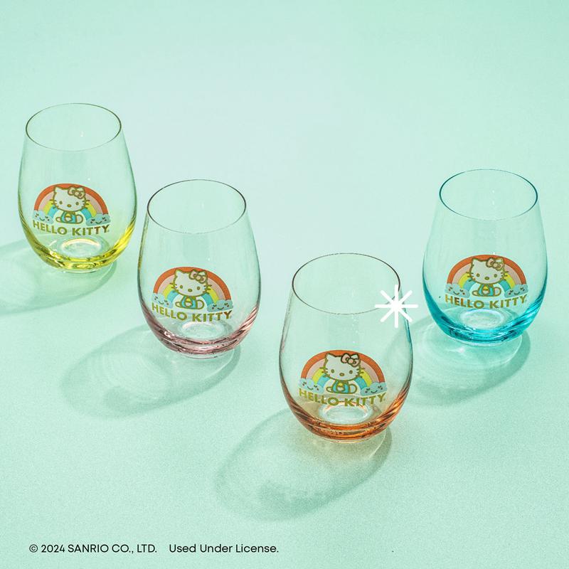 Sanrio Characters Sanrio Hello Kitty Sweet Rainbow Stemless (Set of 4) Glasses  Saudi Arabia |  MB2516834