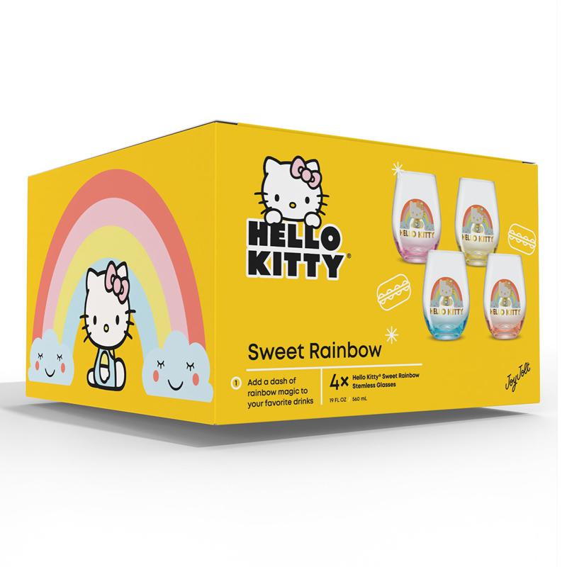 Sanrio Characters Sanrio Hello Kitty Sweet Rainbow Stemless (Set of 4) Glasses  Saudi Arabia |  MB2516834