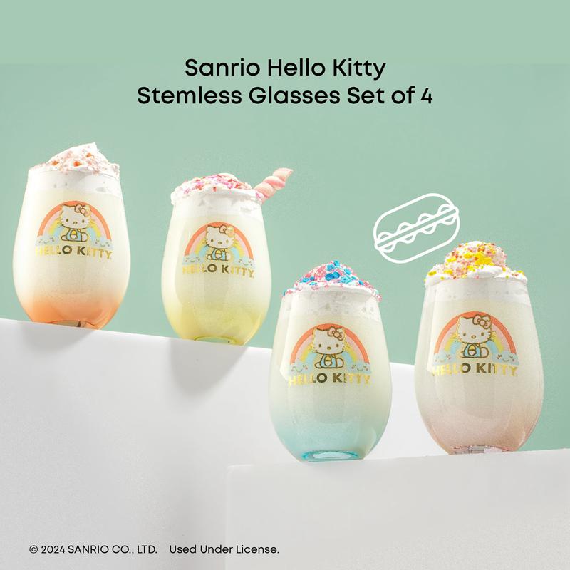 Sanrio Characters Sanrio Hello Kitty Sweet Rainbow Stemless (Set of 4) Glasses  Saudi Arabia |  MB2516834