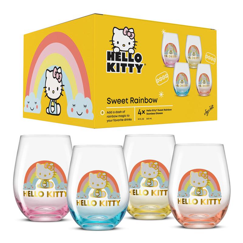 Sanrio Characters Sanrio Hello Kitty Sweet Rainbow Stemless (Set of 4) Glasses  Saudi Arabia |  MB2516834