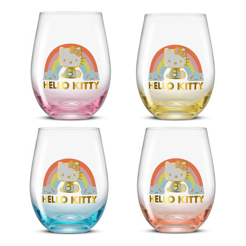 Sanrio Characters Sanrio Hello Kitty Sweet Rainbow Stemless (Set of 4) Glasses  Saudi Arabia |  MB2516834