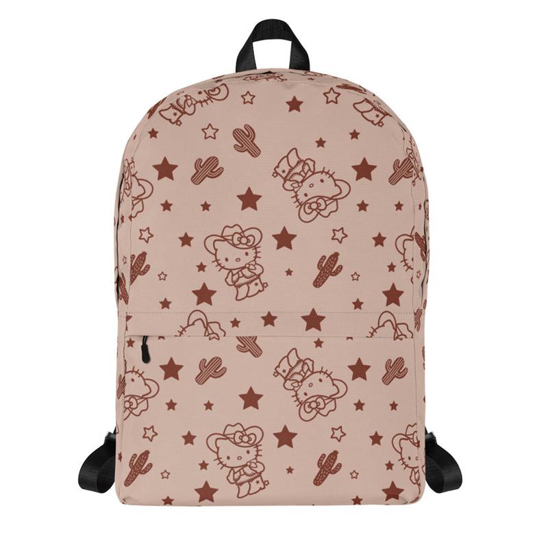 Sanrio Characters Sanrio Hello Kitty Tan Western All-over Print Backpack  Saudi Arabia |  AO7490653