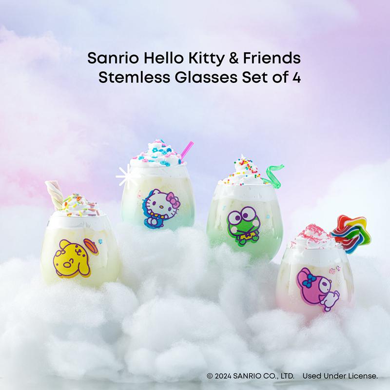 Sanrio Characters Sanrio Hello Kitty and Friends Above the Clouds Stemless (Set of 4) Glasses  Saudi Arabia |  HO0179435