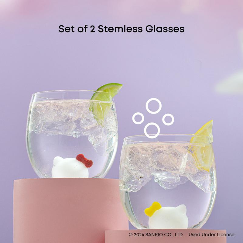 Sanrio Characters Sanrio Hello Kitty and Mimmy 3D Icon Short Drinking (Set of 2) Glasses  Saudi Arabia |  EV2847901