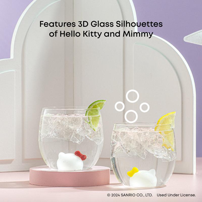 Sanrio Characters Sanrio Hello Kitty and Mimmy 3D Icon Short Drinking (Set of 2) Glasses  Saudi Arabia |  EV2847901