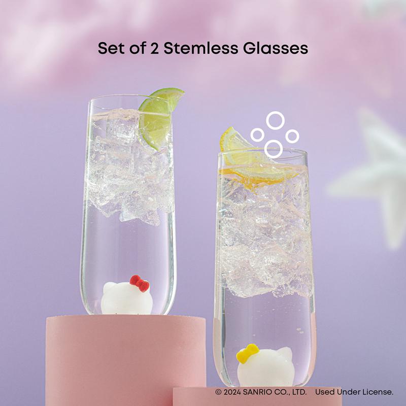 Sanrio Characters Sanrio Hello Kitty and Mimmy 3D Icon Tall Drinking (Set of 2) Glasses  Saudi Arabia |  MW6528390