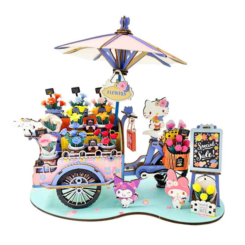 Sanrio Characters Sanrio Hello Kitty and Friends Flower Cart 3D Wooden Puzzles  Saudi Arabia |  CP7236104