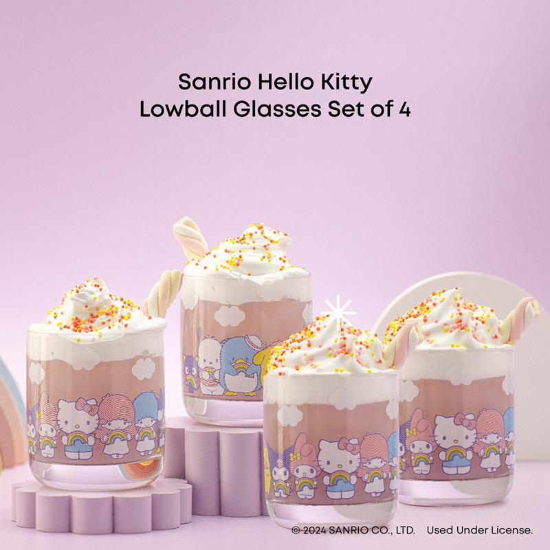 Sanrio Characters Sanrio Hello Kitty and Friends Rainbow Short Drinking (Set of 4) Glasses  Saudi Arabia |  YC7691358