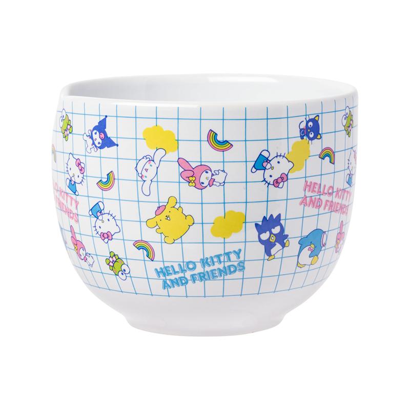 Sanrio Characters Sanrio Hello Kitty and Friends Ceramic Ramen Bowl and Chopstick Set (Color Grid) Bowl  Saudi Arabia |  HD1320784