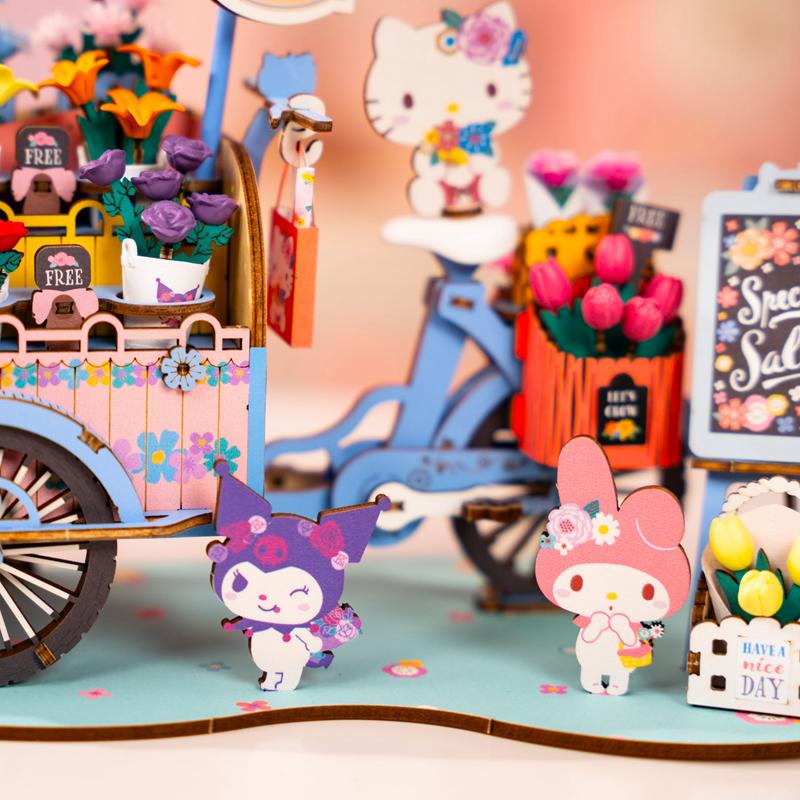 Sanrio Characters Sanrio Hello Kitty and Friends Flower Cart 3D Wooden Puzzles  Saudi Arabia |  NB7865902