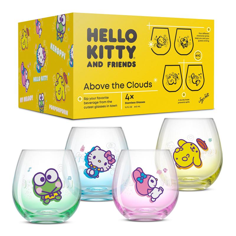 Sanrio Characters Sanrio Hello Kitty and Friends Above the Clouds Stemless (Set of 4) Glasses  Saudi Arabia |  GL5308649