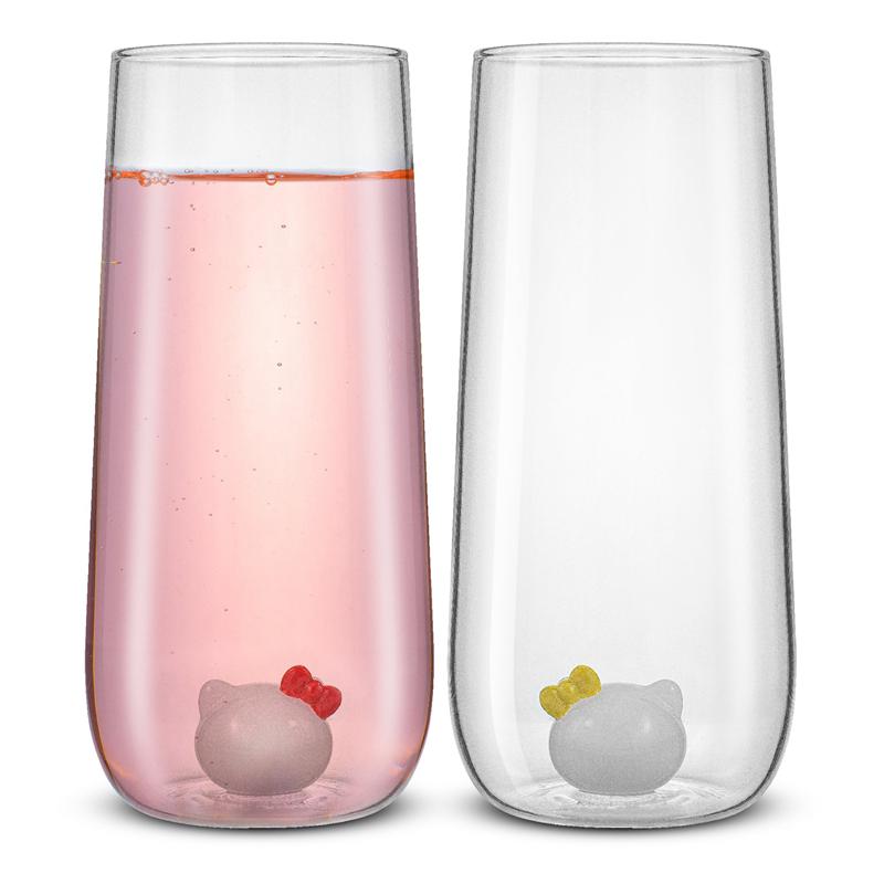 Sanrio Characters Sanrio Hello Kitty and Mimmy 3D Icon Tall Drinking (Set of 2) Glasses  Saudi Arabia |  NC5394172