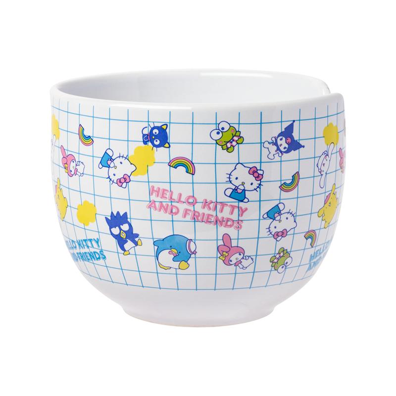 Sanrio Characters Sanrio Hello Kitty and Friends Ceramic Ramen Bowl and Chopstick Set (Color Grid) Bowl  Saudi Arabia |  ZI8654017