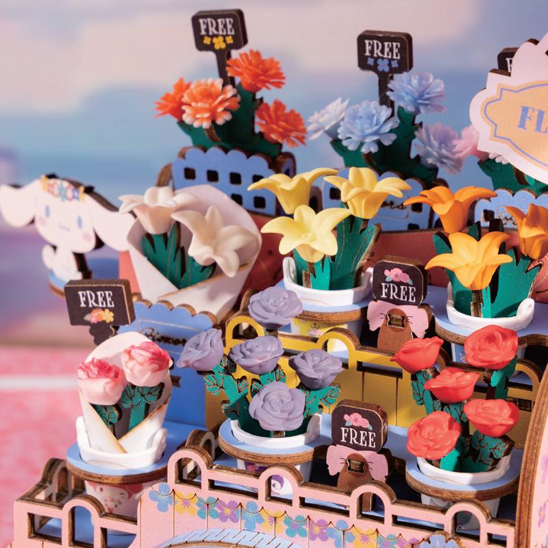 Sanrio Characters Sanrio Hello Kitty and Friends Flower Cart 3D Wooden Puzzles  Saudi Arabia |  LI7691428