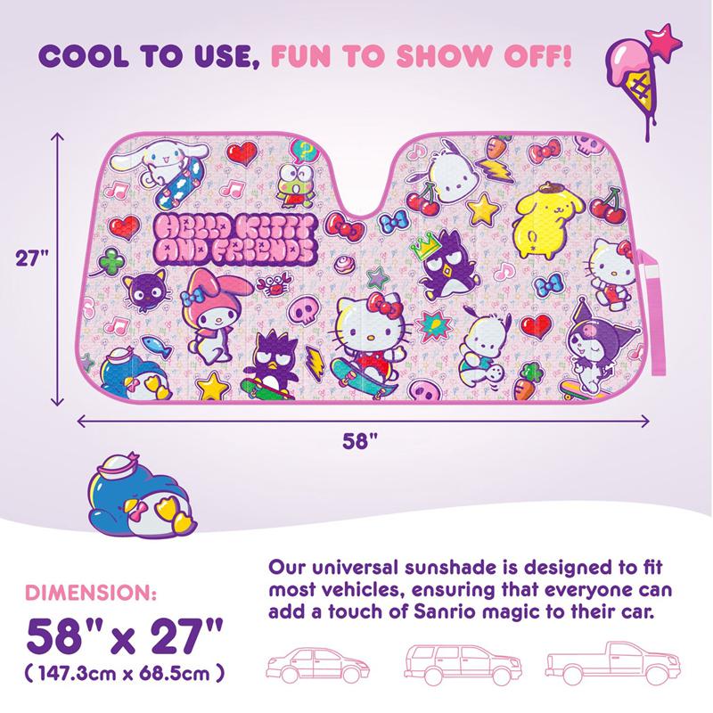 Sanrio Characters Sanrio Hello Kitty and Friends Car (Kawaii Fun) Sun Shade  Saudi Arabia |  LU9175804