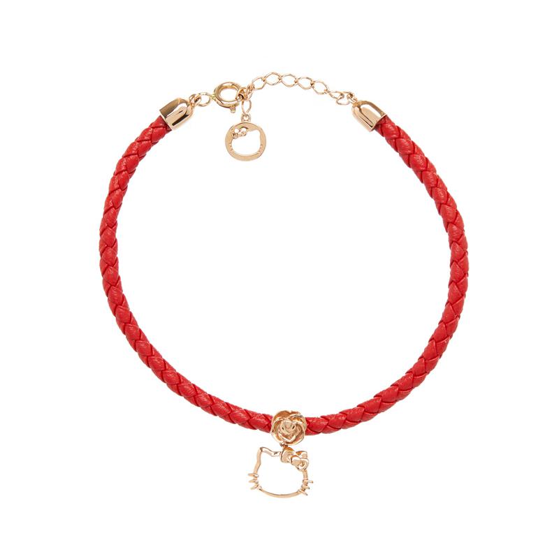 Sanrio Characters Sanrio Hello Kitty x Chow Tai Fook Rose Silhouette 18K Gold Red Bracelet  Saudi Arabia |  WK0214659