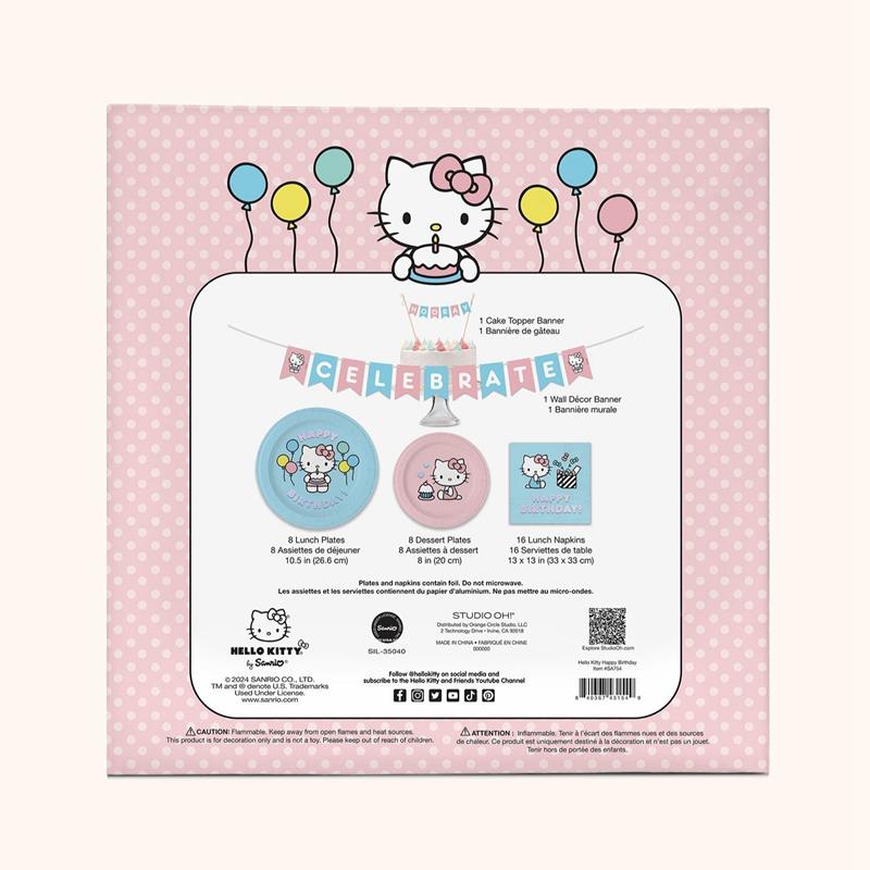 Sanrio Characters Sanrio Hello Kitty x Studio Oh! Happy Birthday Paper Party Pack  Saudi Arabia |  YI3798251