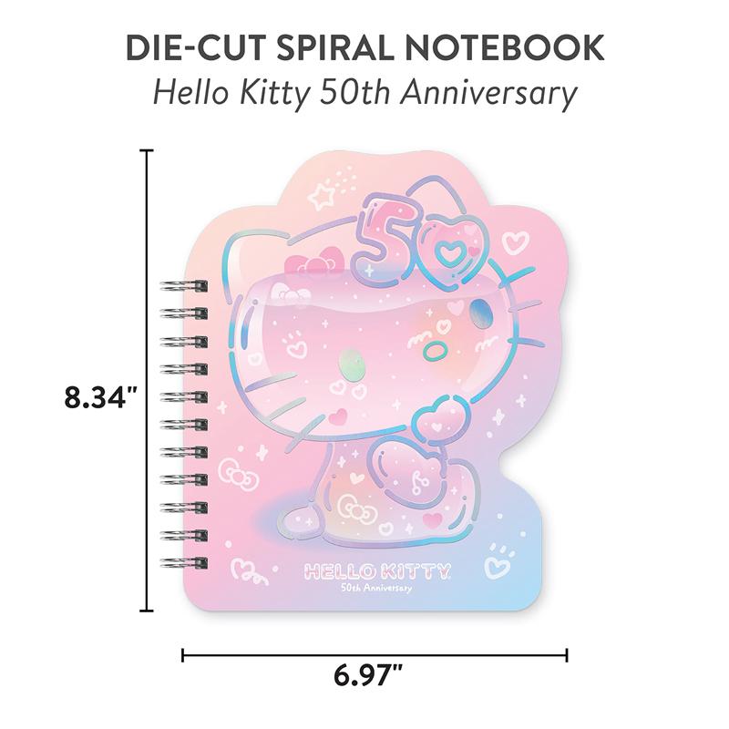 Sanrio Characters Sanrio Hello Kitty x Studio Oh! 50th Anniversary Die-Cut Spiral Notebook  Saudi Arabia |  UW4720689