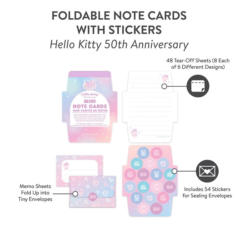 Sanrio Characters Sanrio Hello Kitty x Studio Oh! 50th Anniversary Mini Note Cards and Sticker Note Cards And Sticker  Saudi Arabia |  WE4085961