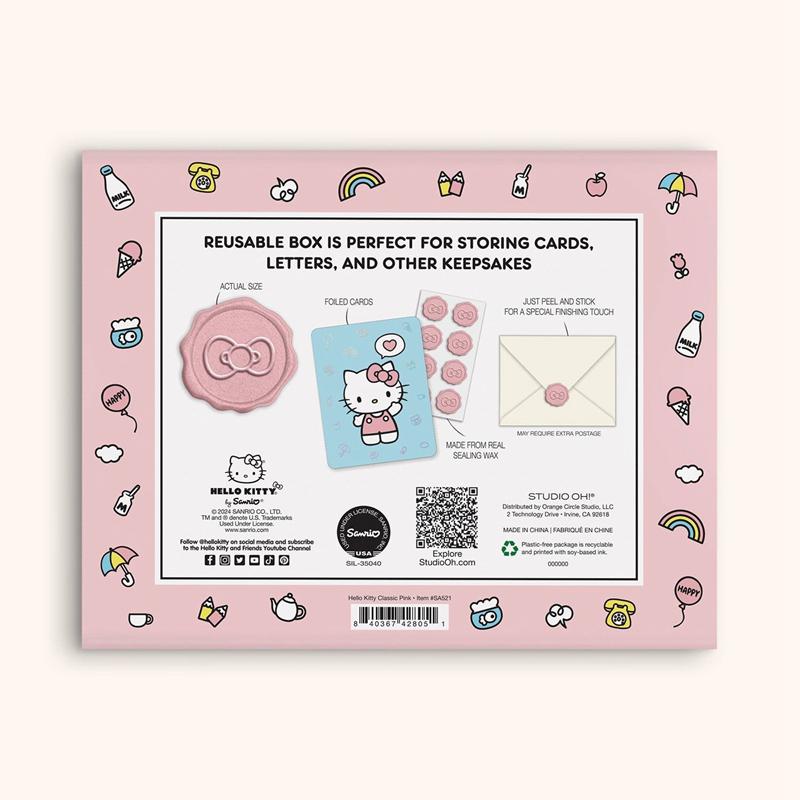 Sanrio Characters Sanrio Hello Kitty x Studio Oh! Classic Pink 25-Pc Note Cards & Wax Seals Set Note Cards & Wax Seals Set  Saudi Arabia |  ID8149376