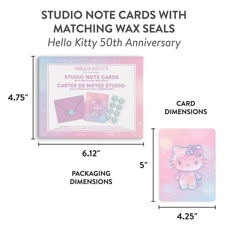 Sanrio Characters Sanrio Hello Kitty x Studio Oh! 50th Anniversary 25-Pc Note Cards & Wax Seals Note Cards & Wax Seals  Saudi Arabia |  AN0274163