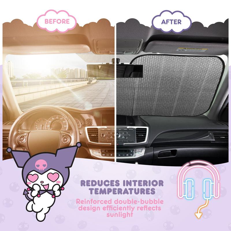 Sanrio Characters Sanrio Kuromi Car (Neon Party) Sun Shade  Saudi Arabia |  BK7528904