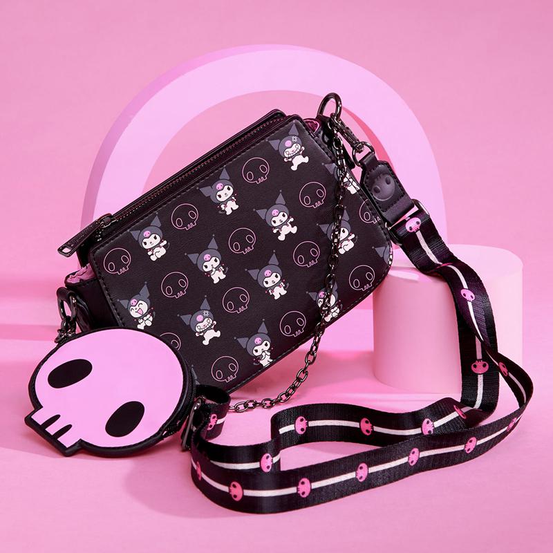 Sanrio Characters Sanrio Kuromi x Loungefly Skully Convertible With Coin Crossbody Bag  Saudi Arabia |  IP1397046