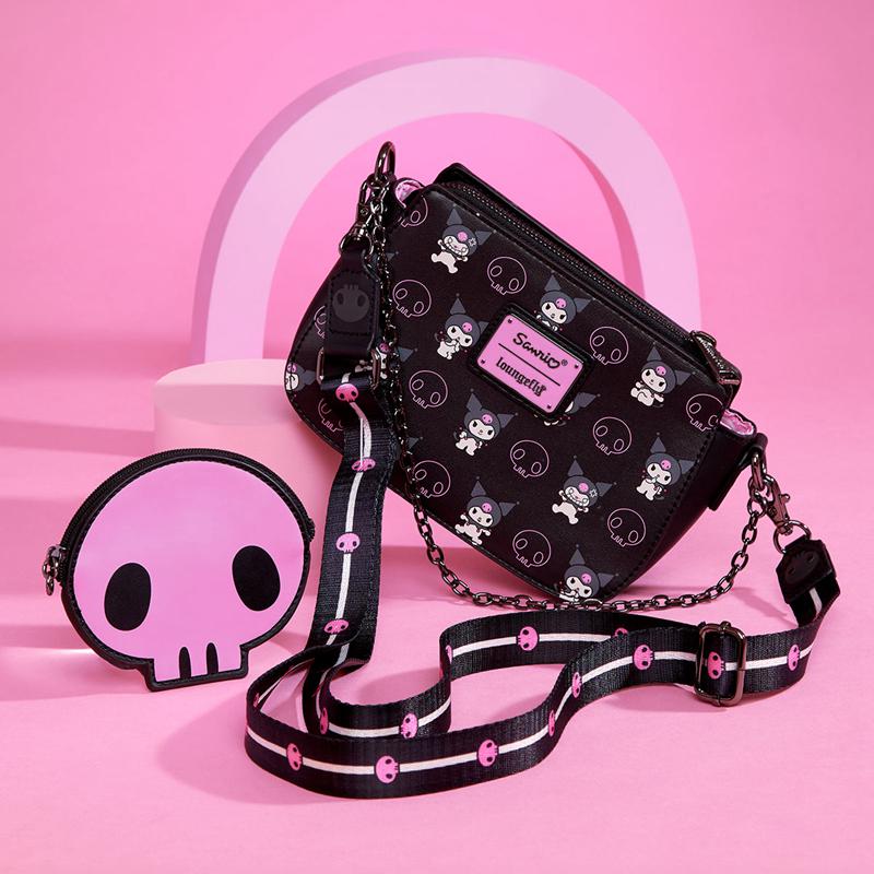 Sanrio Characters Sanrio Kuromi x Loungefly Skully Convertible With Coin Crossbody Bag  Saudi Arabia |  IP1397046