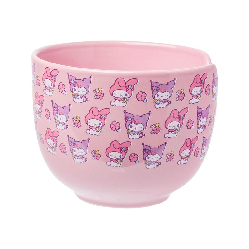 Sanrio Characters Sanrio My Melody & Kuromi Ceramic Ramen Bowl and Chopstick Set (Pastel Flowers) Bowl  Saudi Arabia |  NL2507394