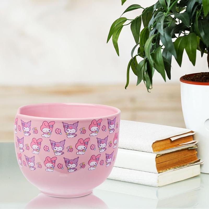 Sanrio Characters Sanrio My Melody & Kuromi Ceramic Ramen Bowl and Chopstick Set (Pastel Flowers) Bowl  Saudi Arabia |  IL5362109